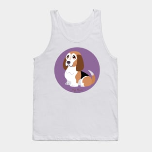 Vernie the Cute Basset Hound Dog Tank Top